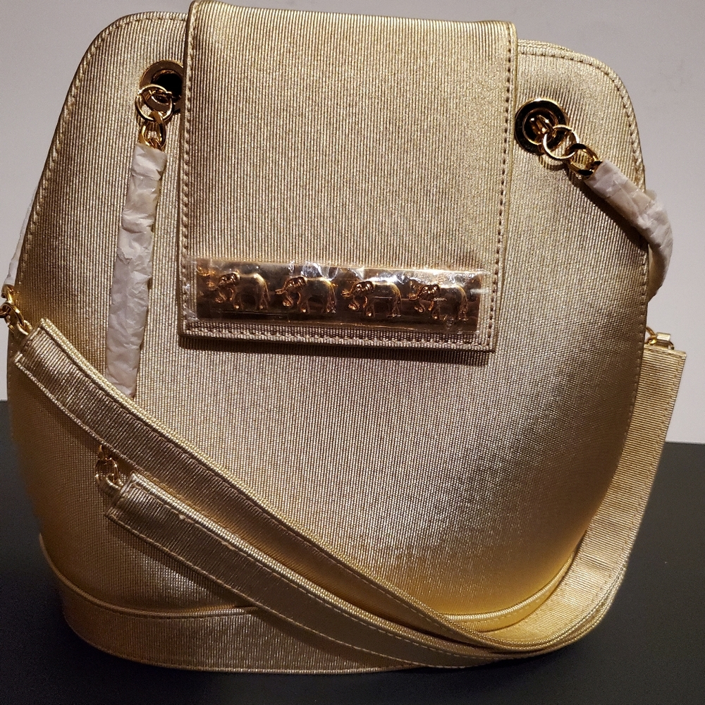 NIMA Gold Plated Elephant Purse